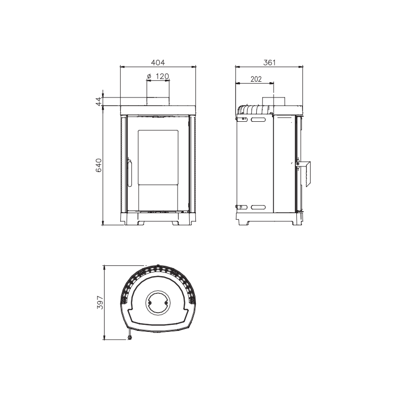 Poêle à bois Brigitta GB 4,7 kw – Image 3