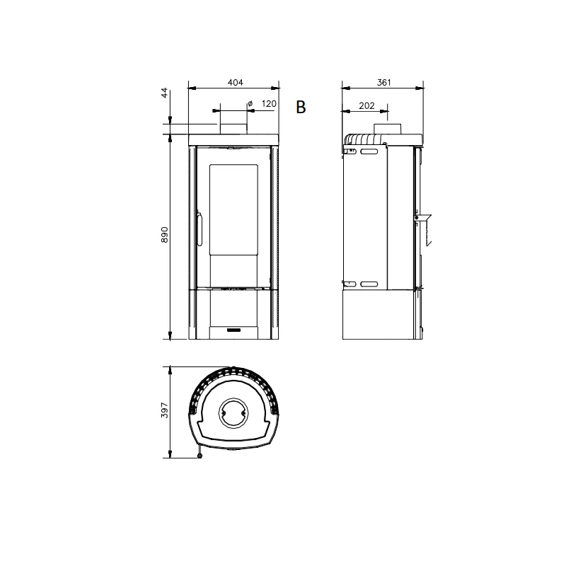 Poêle à bois Nordica Candy 6.2 kW – Image 3