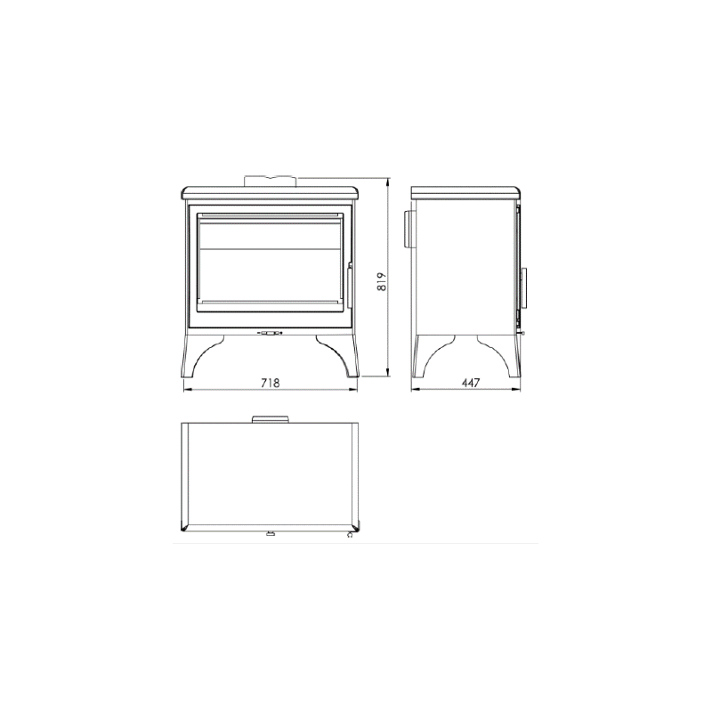 Poêle à bois avec chauffe plat Boheme 9,8 kw Panadero – Image 3
