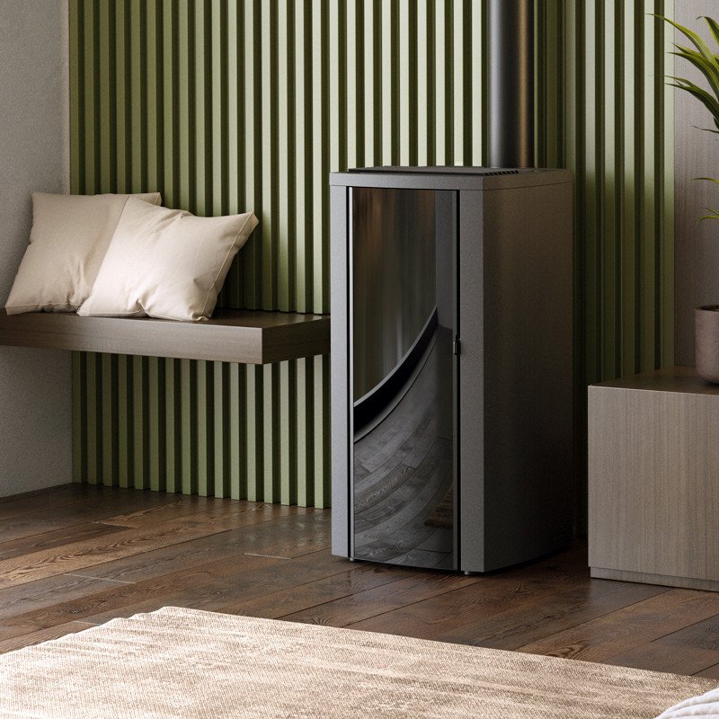 Poêle à granulés étanche (sortie dessus concentrique) Cristallo Silenzio Up 9.2 kw ETNA Luxe – Image 6
