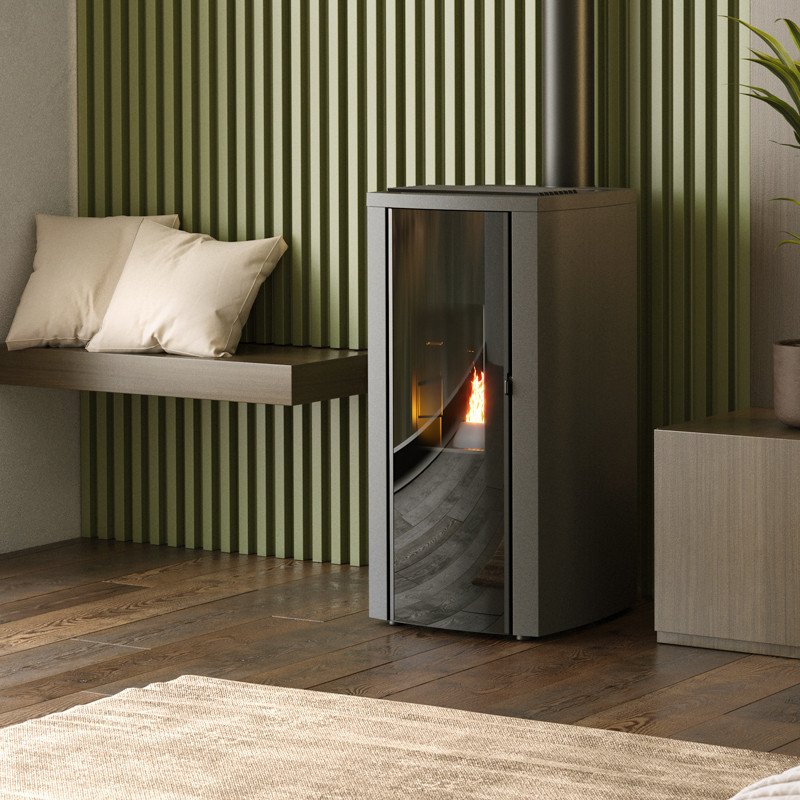 Poêle à granulés étanche (sortie dessus concentrique) Cristallo Silenzio Up 9.2 kw ETNA Luxe