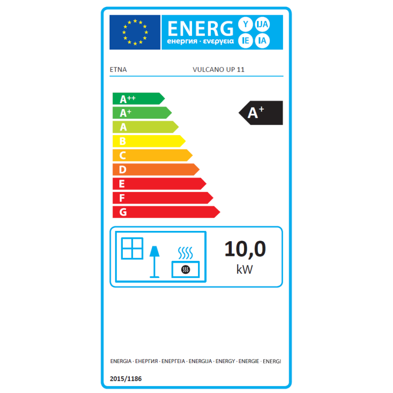 Poêle à granulés étanche (sortie dessus concentrique) - Vulcano Up 10,8 kw ETNA – Image 2
